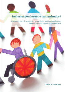 Inclusie: een kwestie van attitudes?