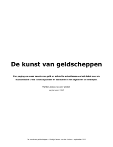 De kunst van geldscheppen - Martijn Jeroen van der Linden