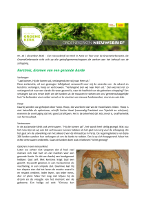 Nieuwsbrief Groene Kerken van dec. 2015