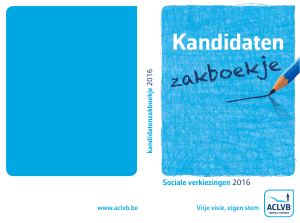 Sociale verkiezingen 2016: kandidatenzakboekje
