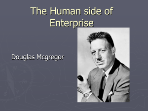The Human side of Enterprise