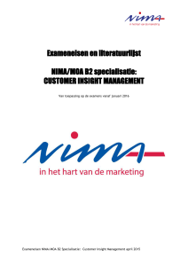NIMA B2 Customer Insight Management
