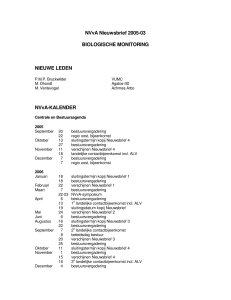 NVvA Nieuwsbrief 2005-03 BIOLOGISCHE MONITORING NIEUWE