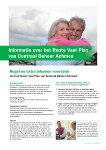 Informatie over het Rente Vast Plan van Centraal Beheer Achmea