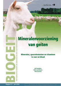 Mineralenvoorziening van geiten