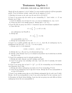 Tentamen Algebra 1 - Gerard van der Geer