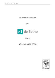 Kwaliteitshandboek NEN-ISO-9001:2008
