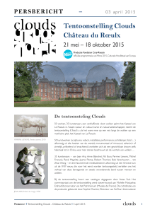 Tentoonstelling Clouds Château du Rœulx