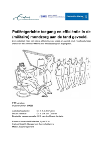 Patiëntgerichte toegang en efficiëntie in de (militaire) mondzorg aan
