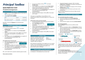 Toolbox 9.0 QRC NL - Portfoliomanagement