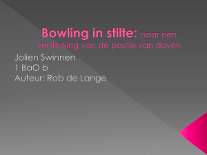 Bowling in stilte - Audio