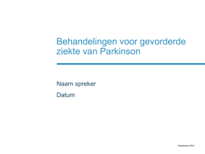 Slide 1 - Parkinson Vereniging