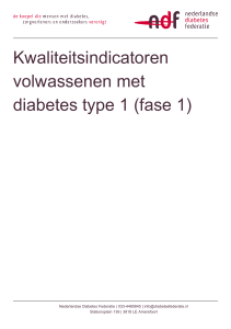 Kwaliteitsindicatoren volwassenen met diabetes type 1 (fase 1)