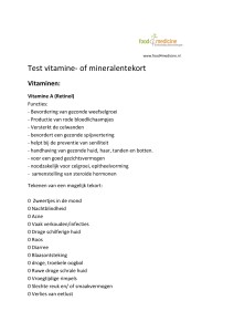 Test vitamine- of mineralentekort