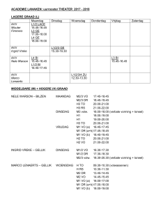 ACADEMIE LANAKEN: uurrooster THEATER 2017