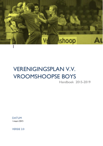 Verenigingsplan V.V. Vroomshoopse Boys 2010-2014