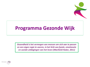 Programma Gezonde Wijk - Nieuwegeinsewijken.nl