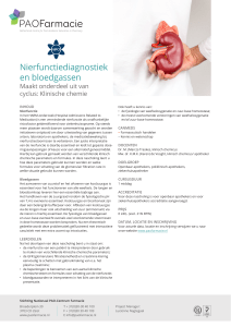 Nierfunctiediagnostiek en bloedgassen