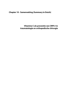 (Summary in Dutch) Vitamine C als preventie van CRPS