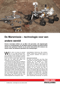 De Marsmissie – technologie voor een andere wereld