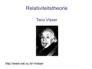 Relativiteitstheorie Taco Visser
