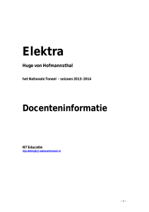 Elektra - Nationale Toneel