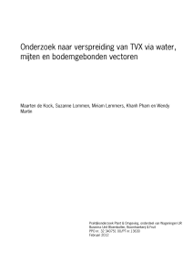 Onderzoek naar verspreiding van TVX via water - Library