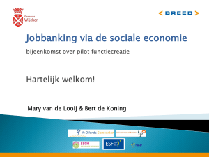 Jobbanking via de sociale economie