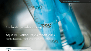 Koelwater conditionering - Nationale Watertechnologie Week
