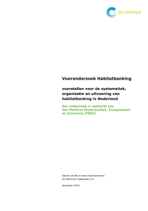 Vooronderzoek Habitatbanking