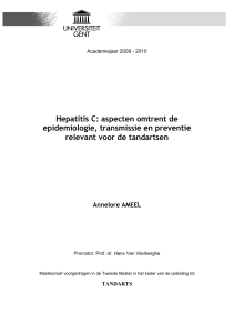 Hepatitis C: aspecten omtrent de epidemiologie, transmissie en
