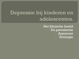 Depressie bij kinderen en adolescenten.
