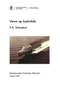 Varen op hydrofoils - Rijksuniversiteit Groningen