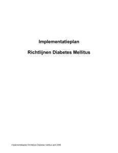 Implementatieplan Richtlijnen Diabetes Mellitus