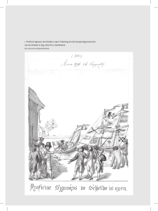 Tekening van de heropeningsceremonie van de Schelde in 1795