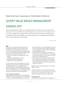 levert value based management genoeg op?