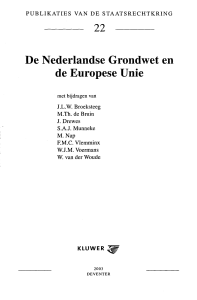 De Nederlandse Grondwet en de Europese Unie