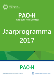 JAARPROGRAMMA PAO-H