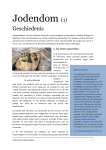 Jodendom (1) Geschiedenis