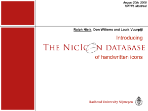 Introducing the NicIcon database of handwritten icons