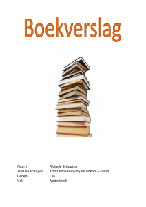 Boekverslag van - Scholieren.com