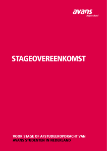 stageovereen komst - Studentinfo