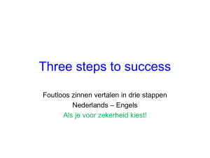 Three steps to success