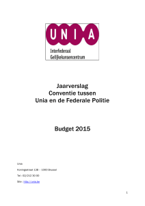Jaarverslag 2015 Unia en Federale Politie, Word