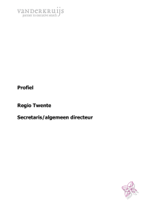Profiel Regio Twente Secretaris/algemeen directeur