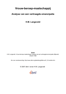 Vrouw-beroep-maatschappij