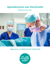 Infobrochure Sigmoïdectomie voor Diverticulitis