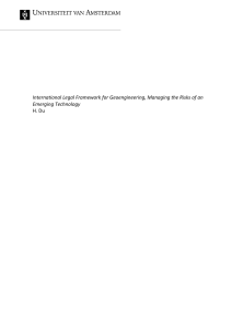 International Legal Framework for Geoengineering, Managing the