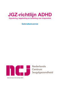 JGZ-richtlijn ADHD - Nederlands Centrum Jeugdgezondheid