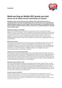 Week van Zorg en Welzijn 2017 groots van start